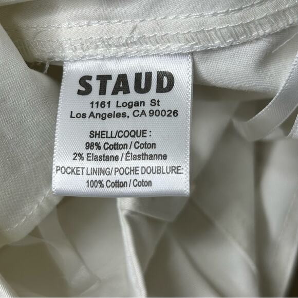 Staud Luca Pant Wide Leg Cropped Ivory Size 4 NWT - Picture 8 of 11